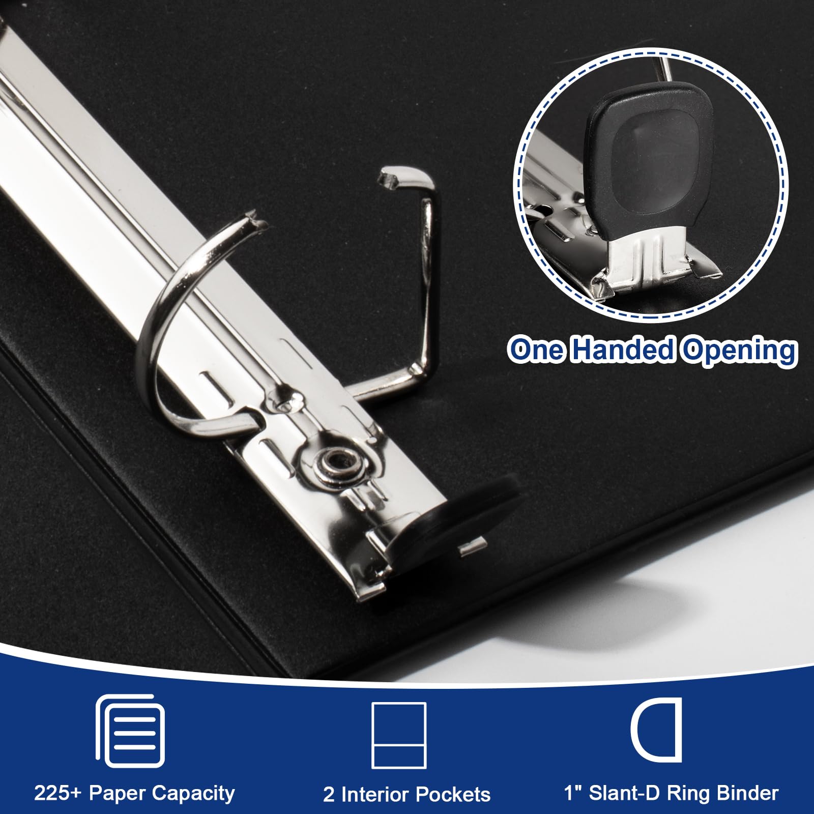 Amazon | CIXILDTS 1インチ スラントリングバインダー 片手開き 3