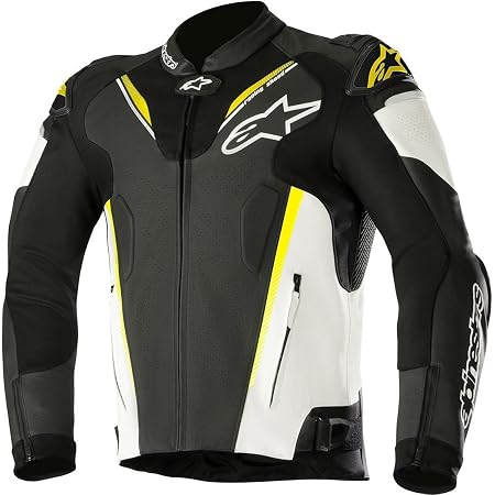 Amazon.com: Alpinestars Atem v3 - Chaqueta de cuero estilo motociclista,  para hombre, 54, Negro/Blanco/Amarillo : Automotriz