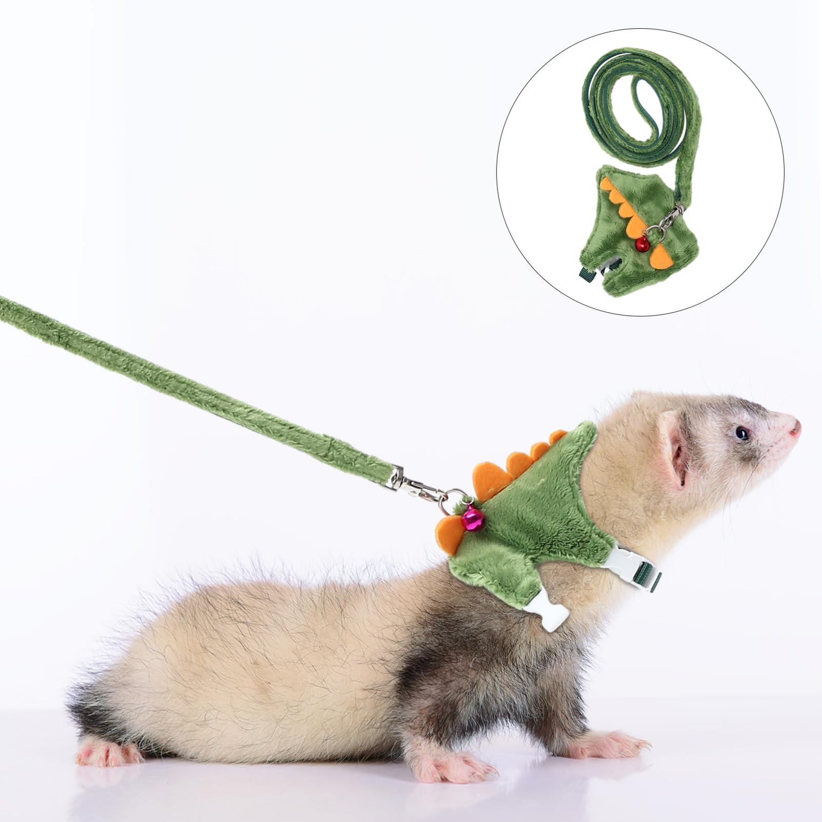 FRCOLOR 5piezas Arnés y Correa para Hurones Cuerda De Paseo para Animales Pequeños Diseño Práctico y Cómodo para Salidas y Paseos Al Aire