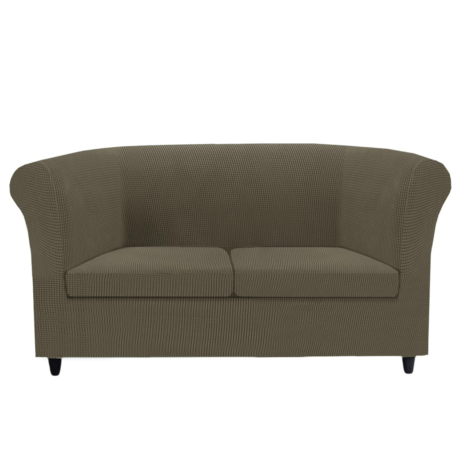 KYJSW Chesterfield Sofa Cover Stretch Jacquard Fabric Couch Slipcover With Armrests Cushion Cover Seat Cover Non-Slip Furniture Protector (Taupe,SOFA+2 LARGE SEATS)