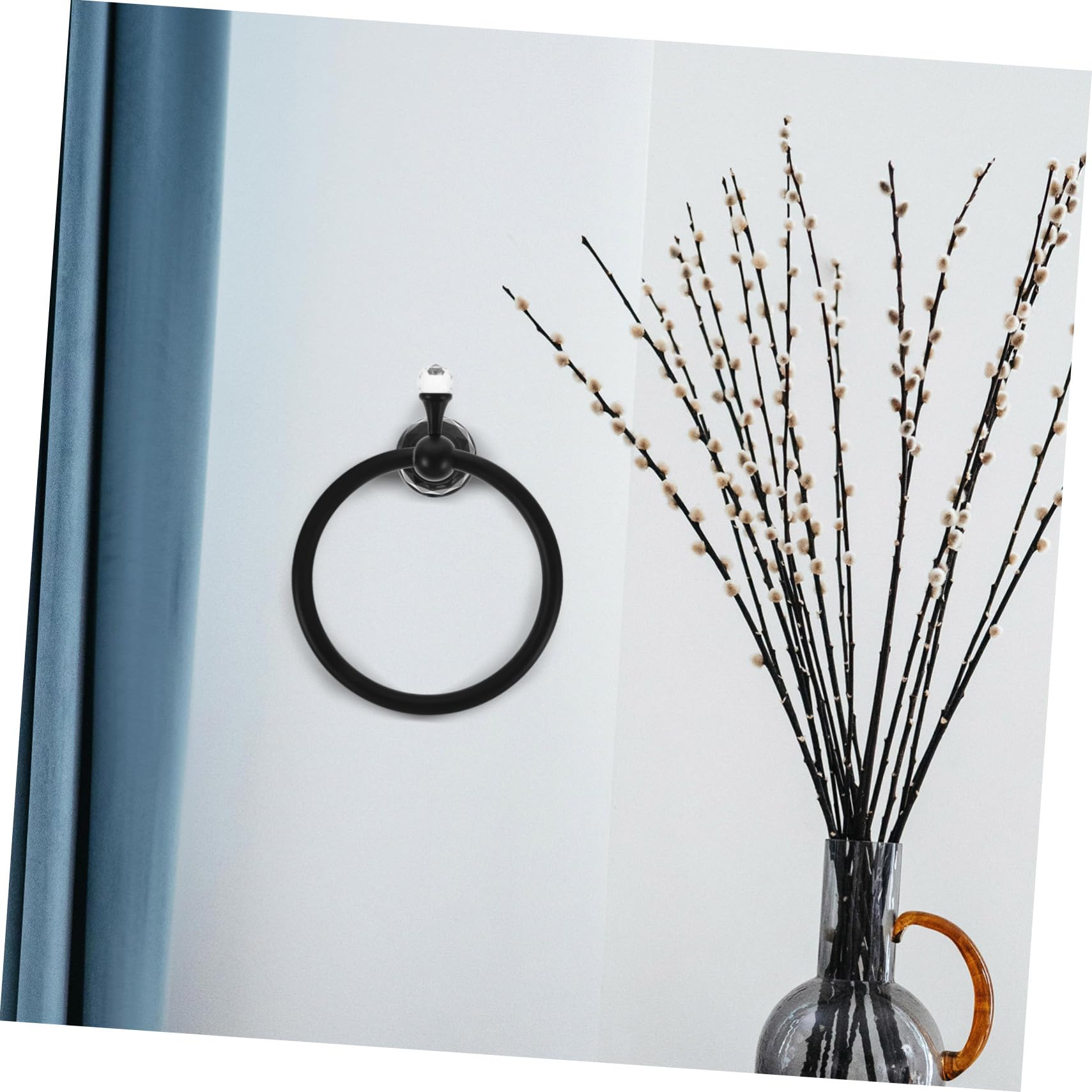 Toallero de Baño de Montaje en Pared Toallero de Pared de Aleación de Zinc Diseño Redondo Alta Resistencia para Baño y Cocina