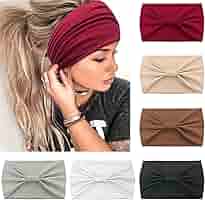 Tobeffect Wide Headbands For Women - 6 Pack Boho Turban
