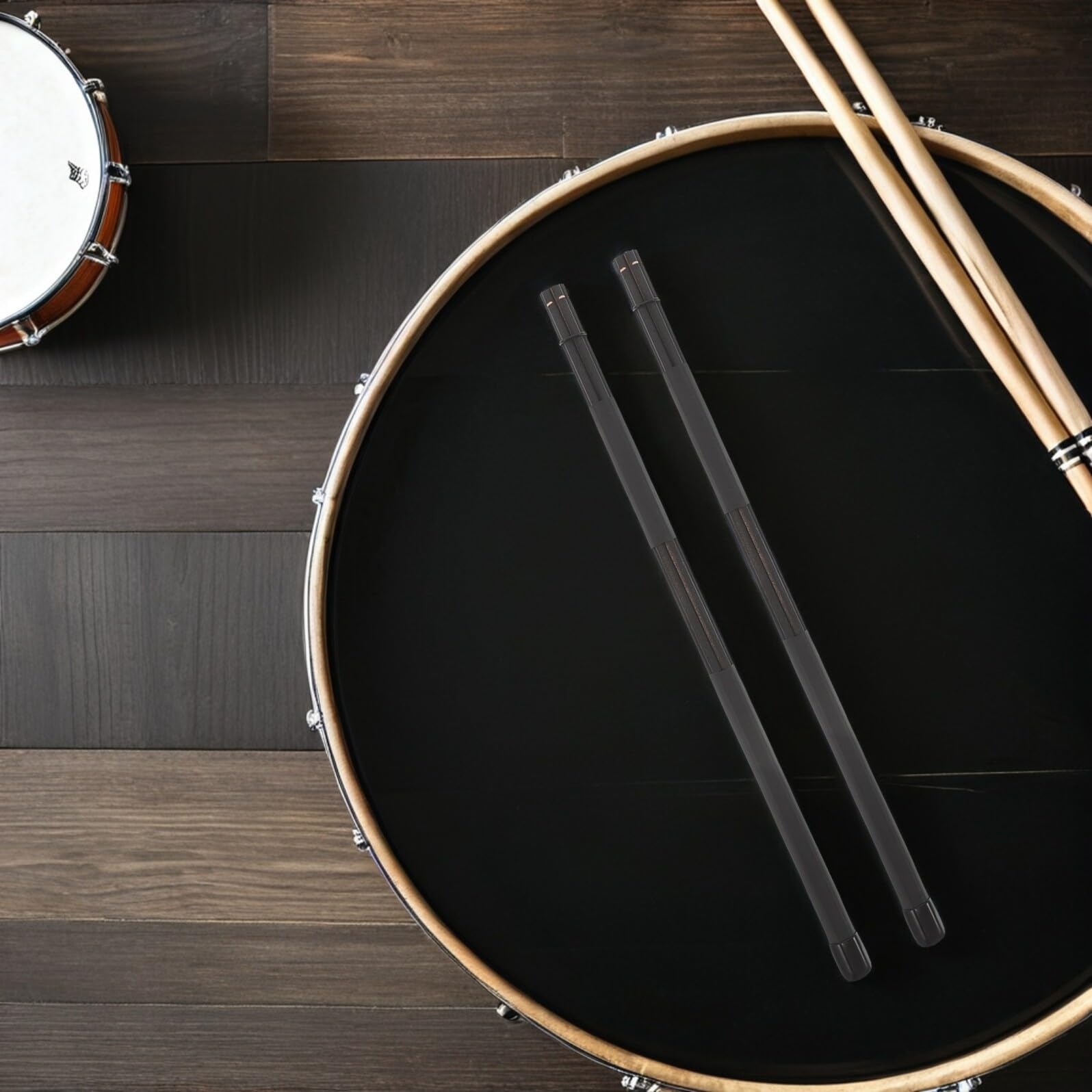 Bacchette per Batteria in Legno di Spazzole Metalliche per Rullanti Custodia per Percussioni Tracolla Accessori per Batteria Mallet Inclusi