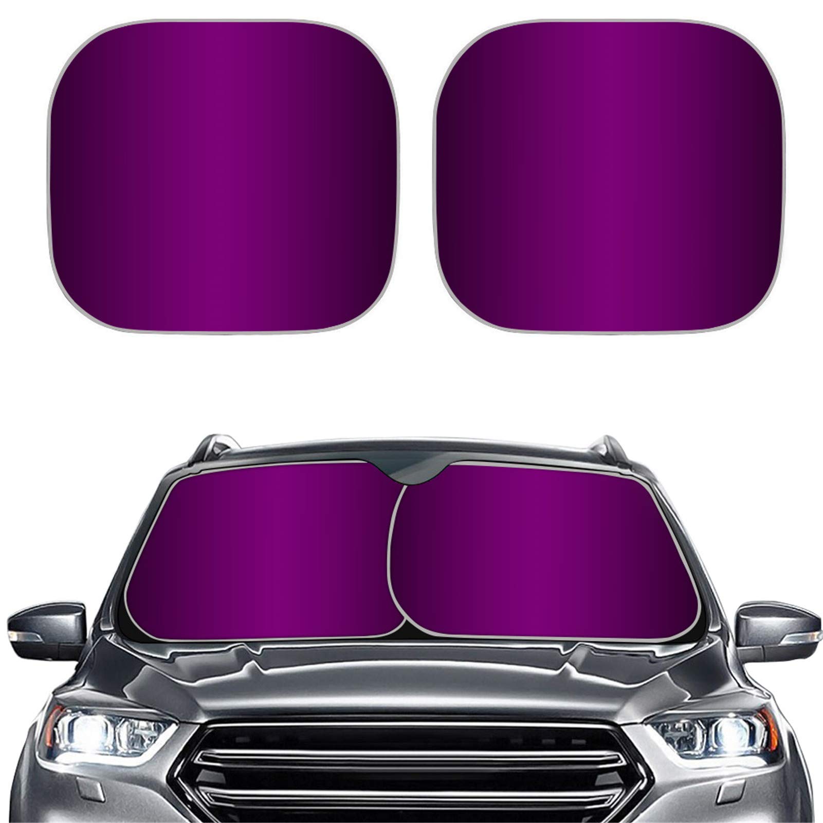Amazon.com: Dreaweet Purple Sun Shade 2 Pieces Automotive Car