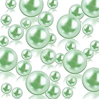 Vista 23 de Relleno de Jarrón Negro 150 Piezas de Perla para Centros de Mesa Cuentas de 8/14/20 mm Sin Agujero, Falsas Perlas para Decoración de Mesa