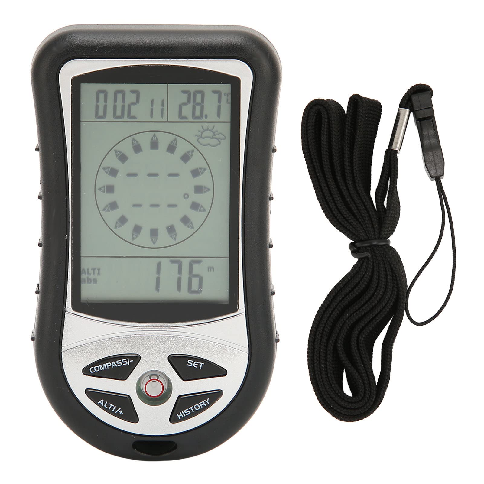 ciciglow 8 in 1 Electronic Compass Altimeter Barometer Thermometer, Multifunction LCD Digital Compass Meters Weather Forecast Thermometer for Outdoor