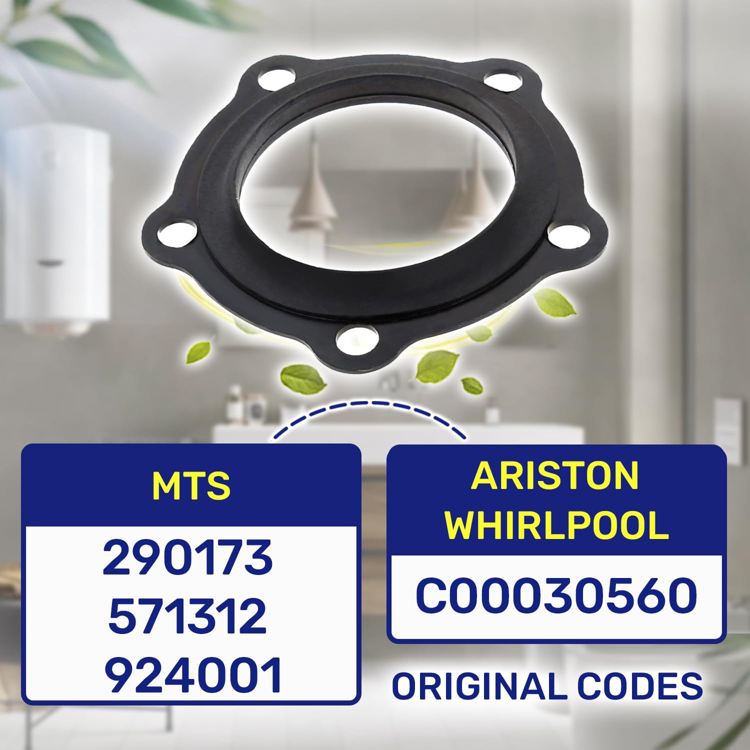Flange Gasket for Water Heater diameter 105x72 mm with the Original Code C00030560 for Ariston for Whirlpool 290173 571312 924001 for MTS - Image 2