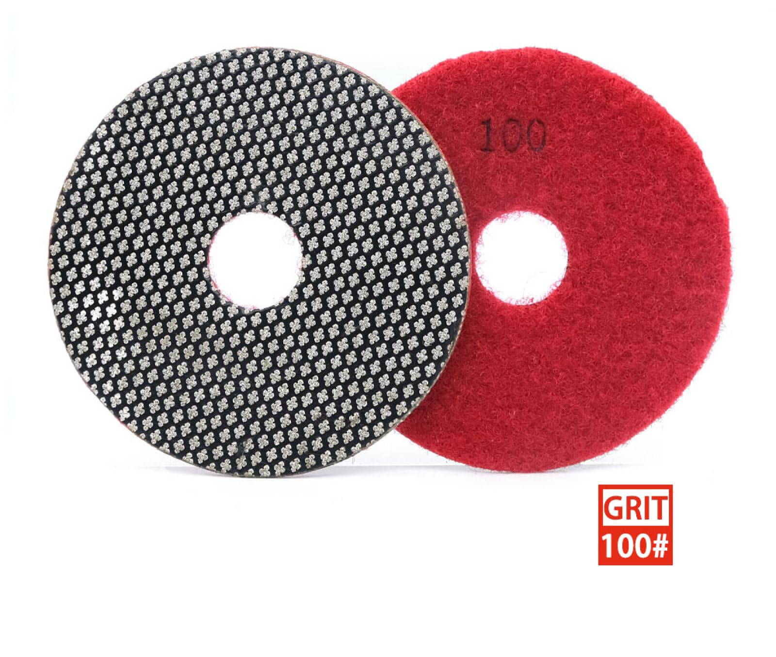 Almohadillas pulidoras de diamante, Disco de lijado abrasivo flexible con almohadilla de pulido de diamante galvanizado de 3" y 80 mm for vidrio, granito, mármol y baldosas de cerámica, 4 unidades
