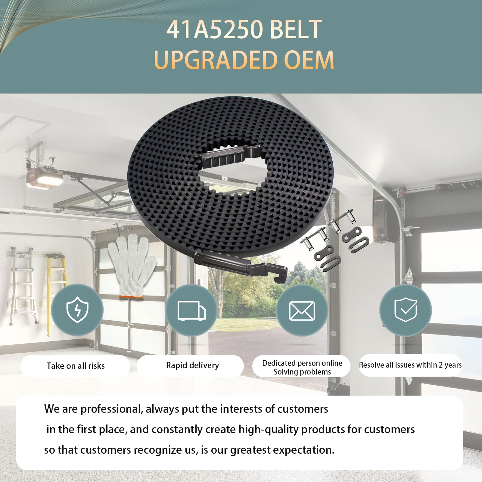 41A5250 Garagentorriemen | 602 Cm Für 2,1 M Tore | Chamberlain Liftmaster