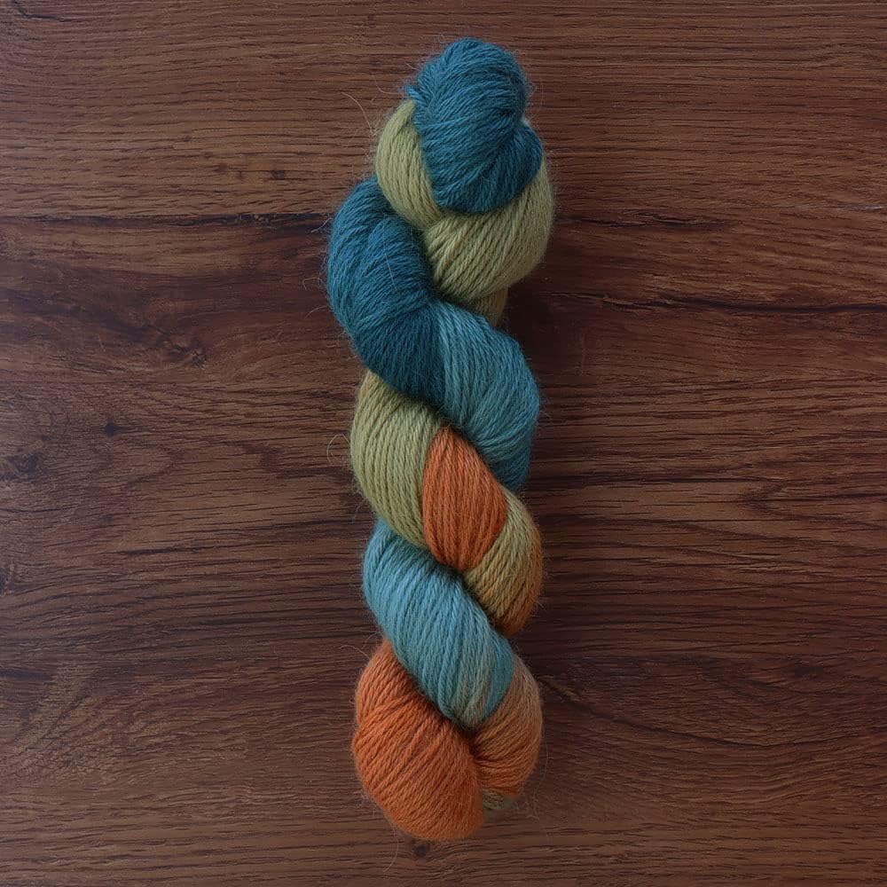 100% Baby Alpaca Yarn Wool 100g Hank DK Weight Hand Dyed Made in Peru - Heavenly Soft and Perfect for Knitting and Crocheting (Fall Harvest, DK Hand Dyed - 100g Hank)