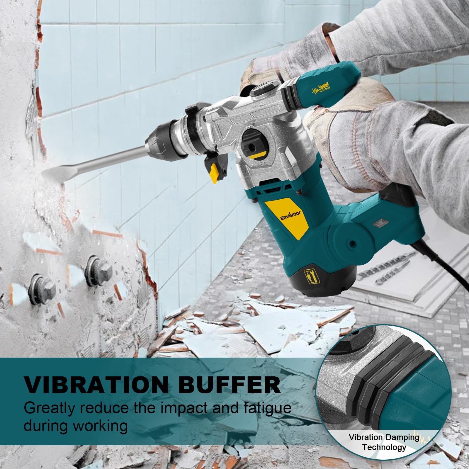 Enventor Rotary Hammer Drill - Concrete & Stone -6