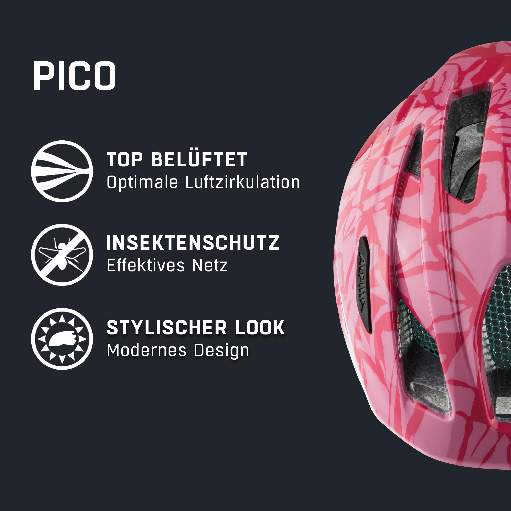 ALPINA Unisex - Dzieci, PICO Kask rowerowy