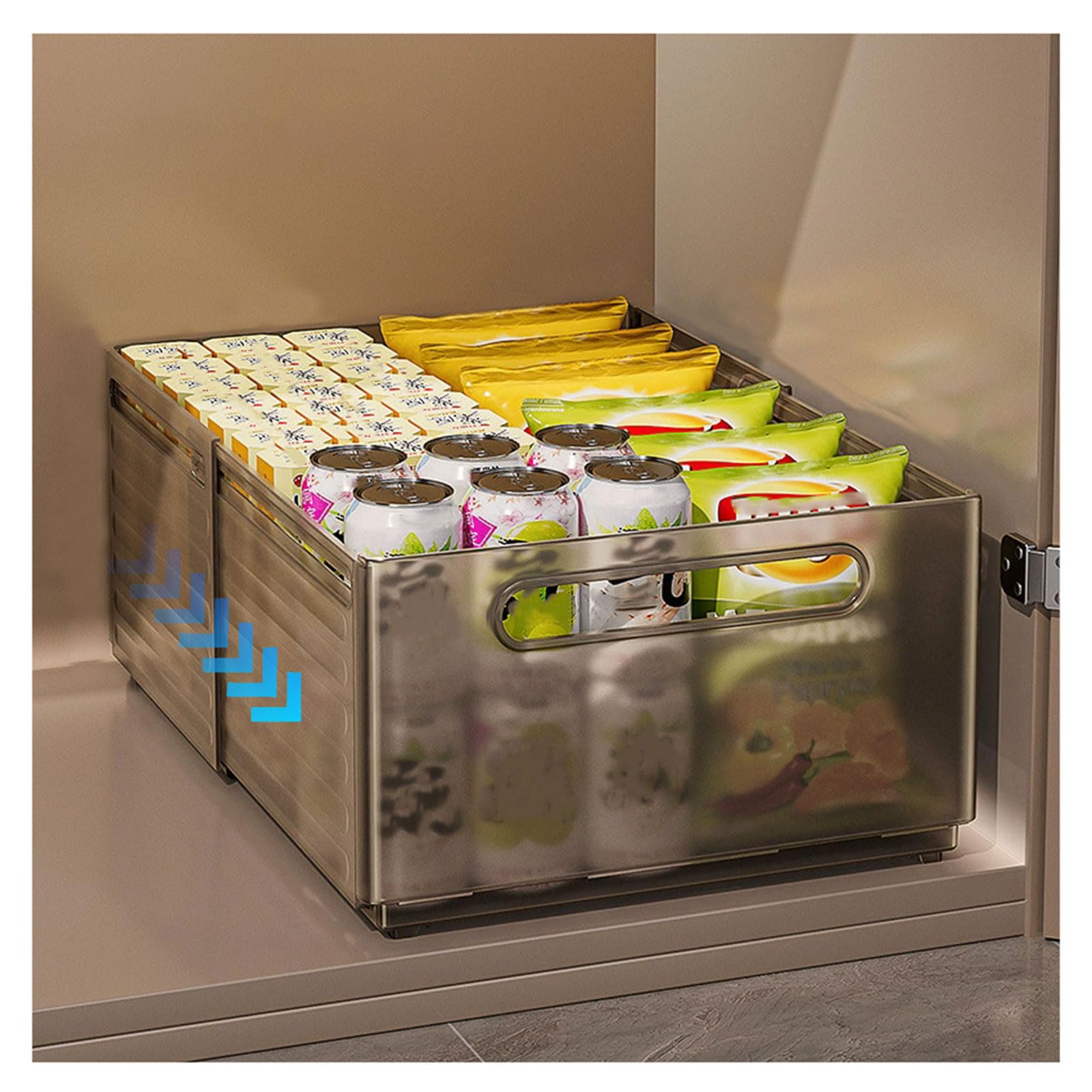 Organizador apilable y plegable de plástico resistente para optimizar el orden en casa