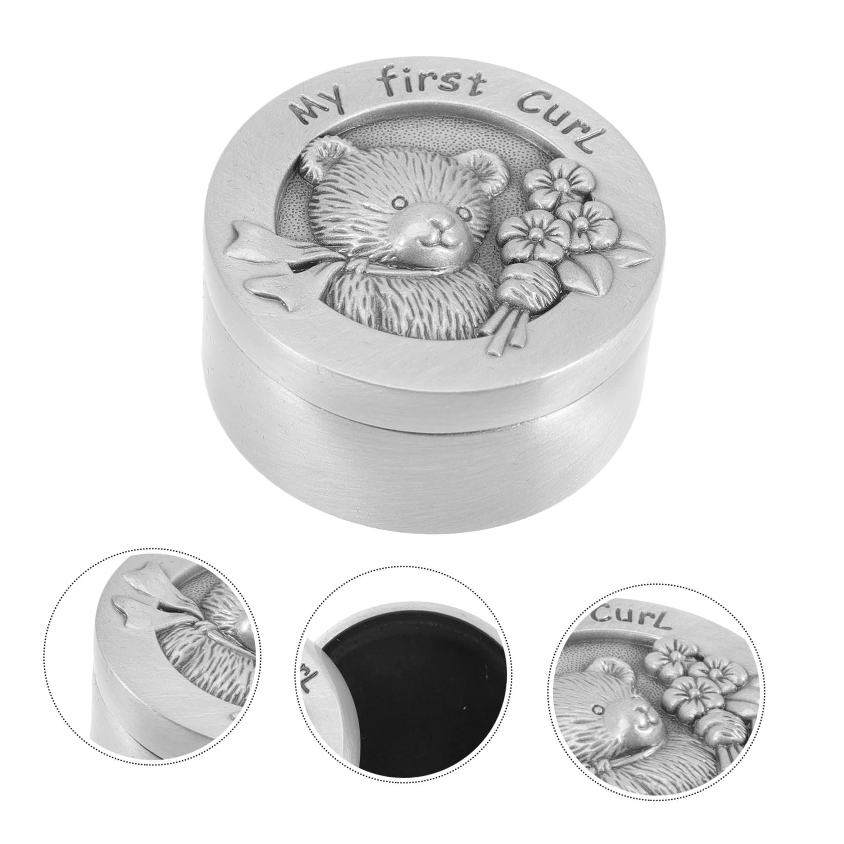 5 Uds Caja Lanugo Caja De Colección Caja De Bebé Primer Cumpleaños Caja De Almacenamiento De Contenedor De Caja De Recuerdo Contenedor De Recuerdo De Acero BESTonZON