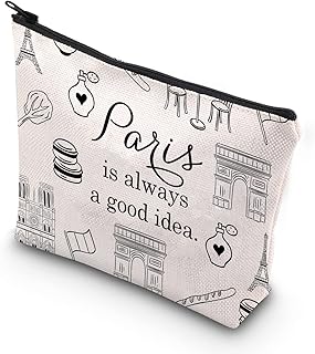 Paris Travel Gift Paris City Skyline Paris is Always A Good Idea Zipper Pouch Makeup Bag (Paris CA)