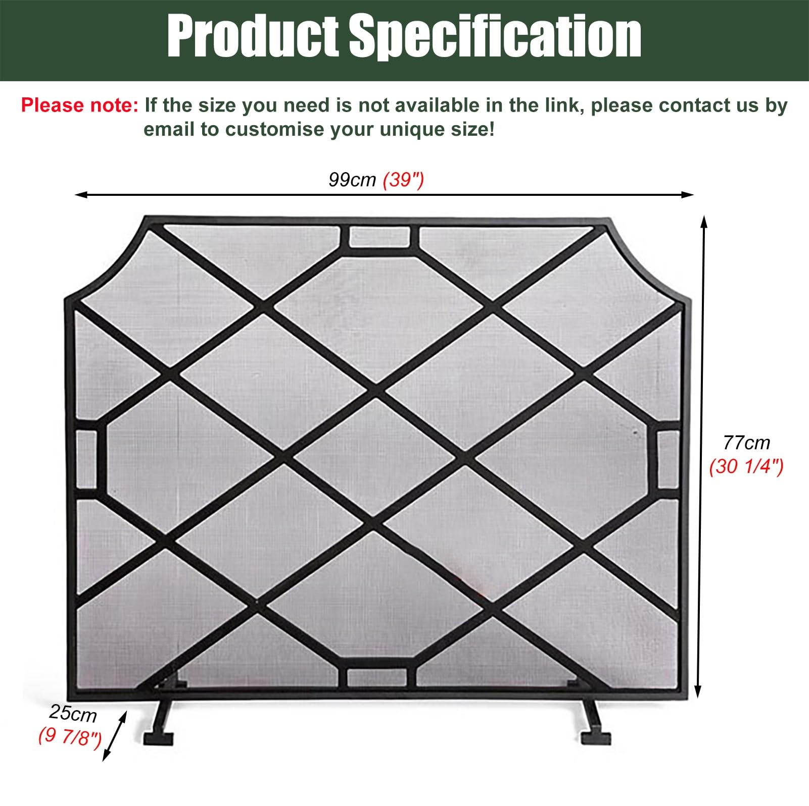 Salvachispas Chimenea Mamparas para Chimenea de Un Solo Panel de Color Negro, Protector de Estufa Resistente para Uso Doméstico, Protector de Rejilla Antichispas de Gran Tamaño, Malla a Prueba de Bebé