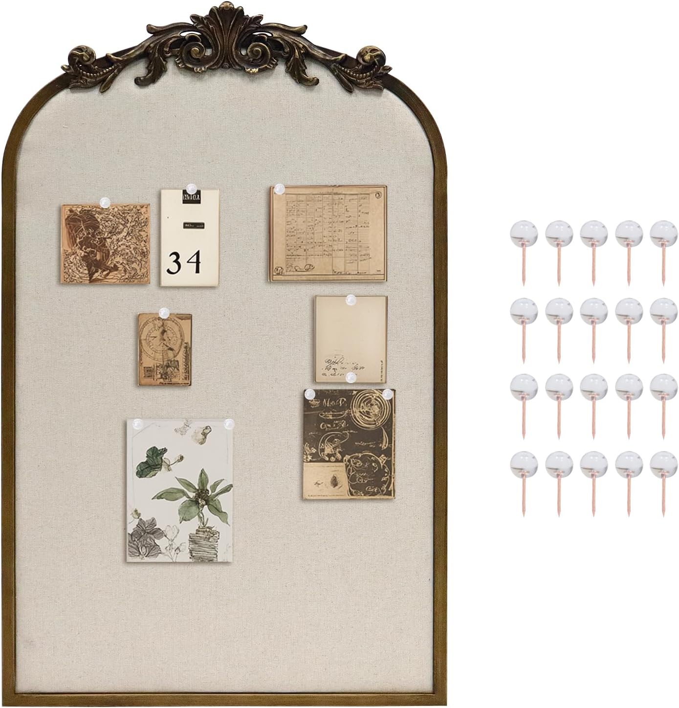 Cork Board For Walls, 23.6X17.7 Inches Bulletin Board With Frame Decorative Hanging Pin Board Vision Board Message Board For Office School Home Decor Mnma8059