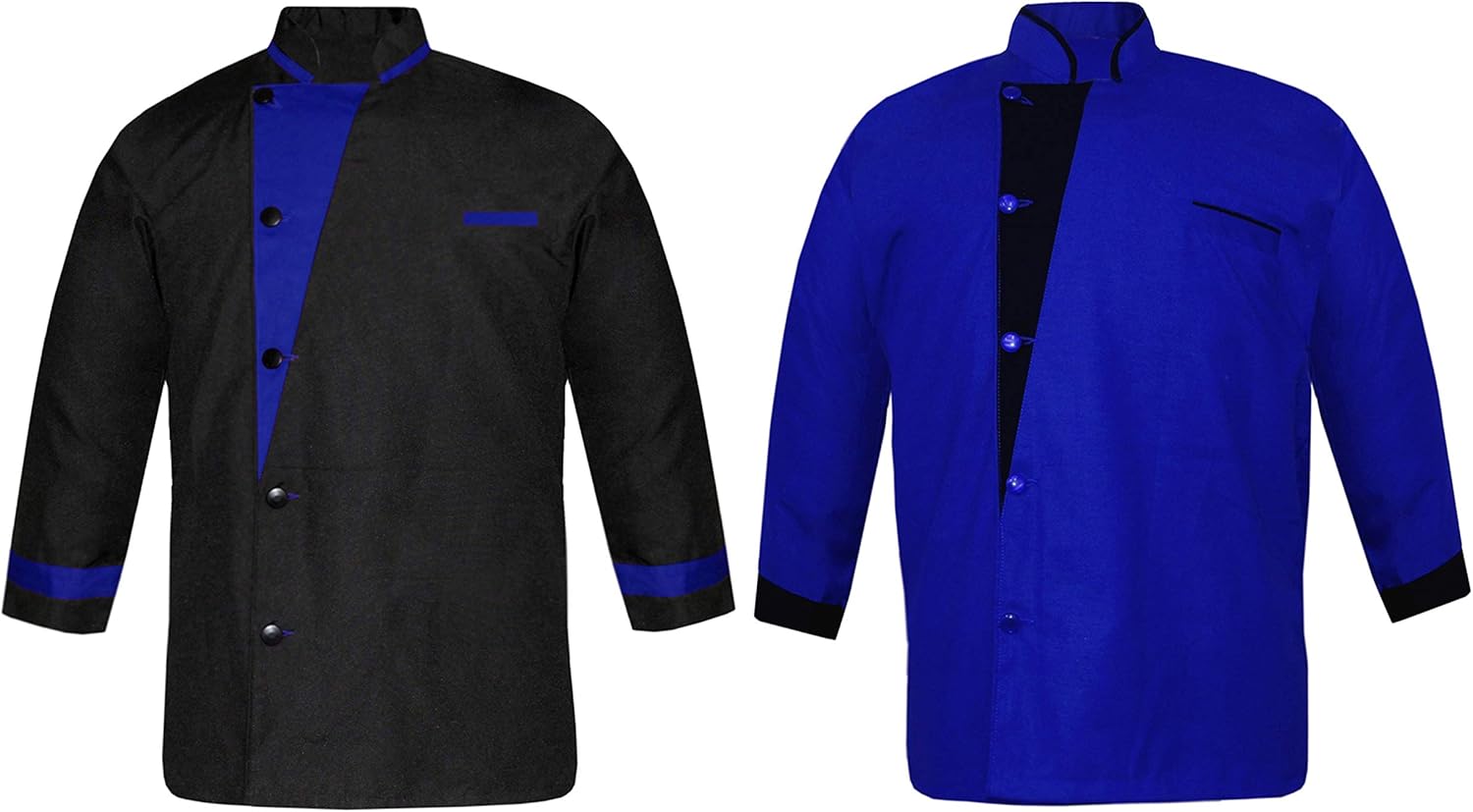 Smart Working Men'S Chef Jacket Light Wieght Multi-Colour Chef Coat Pack of 2 (XS-6XL, 10 Colors) (CN-01)