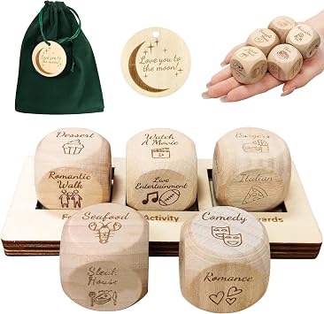 Valentines Day Gifts for Him Her Men Women Husband Wifes,Food Dice,Wedding for Men Women Him Her, Gag Gifts Funny Gifts Date Night Dice,Couples Gifts,Dinner Dice Couples Games