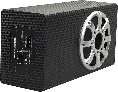 Magnadyne Subwoofer alimentado de 8 pulgadas con puerto de 320 vatios para graves profundos, diseño compacto perfecto para autos, camiones y