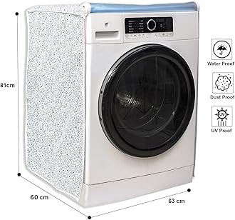 Classic® Front Load Washing Machine Cover Suitable for LG 7 Kg & 7.5 Kg (60cmsX63cmsX81cms, White & Grey)
