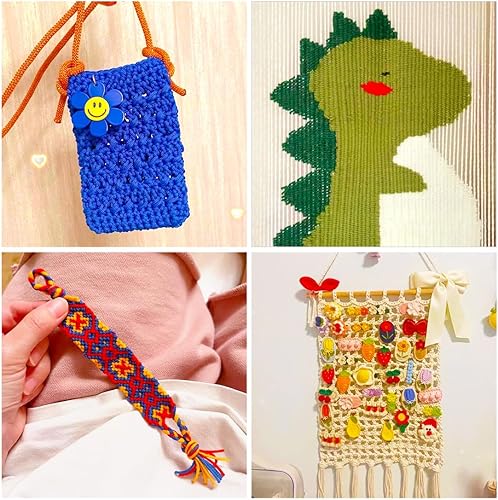 Miniatura 5 de Iooleem Cuerda de nailon multicolor de 0.031 in, cuerda de nailon para pulsera, cordón de nudo chino, cuerda de nailon para hacer pulseras, cuerda