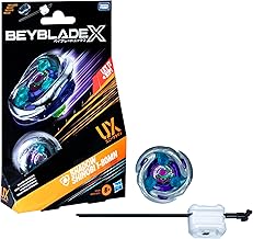Beyblade X Shadow Shinobi 1-80MN UX Paquete de Inicio con Top de Defensa y Lanzador; Juegos/Juguetes de Battle Tops Auténticos de Takara Tomy para Niños y Niñas de 8+
