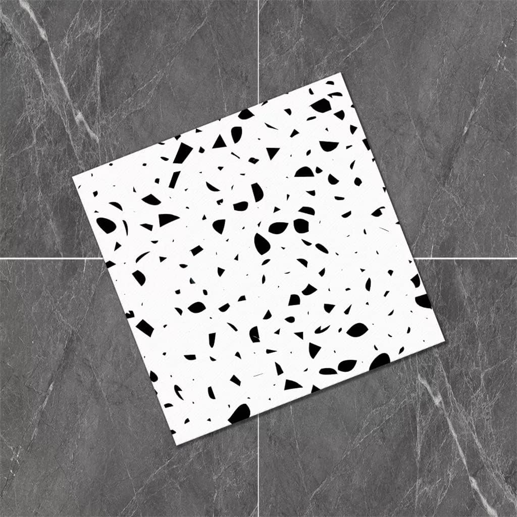 Decorative Wallpaper Tile Stickers Self Adhesive Floor Stickers Living Room Kitchen Bathroom (Argento 30cmx30cmx8Pcs)