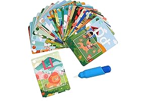 Alphabet Water Coloring Cards: Educational Learning for Toddlers