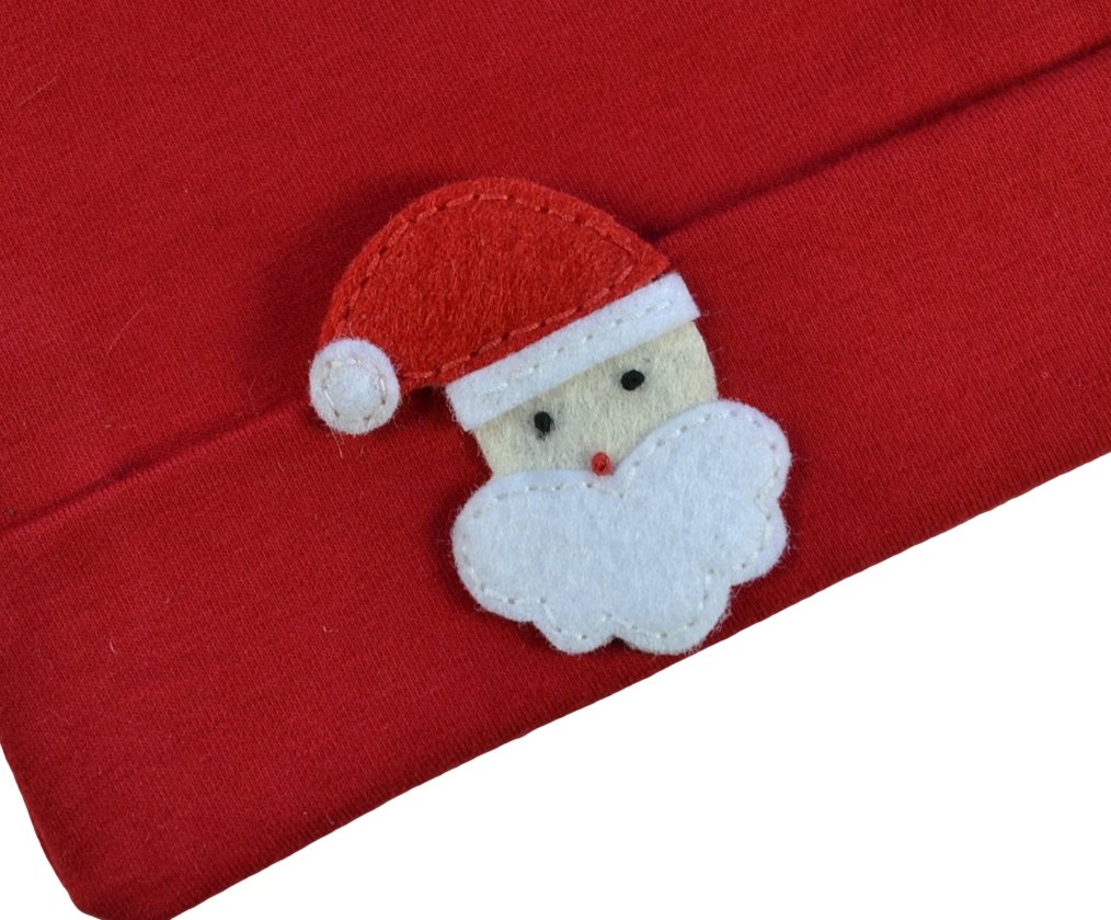 Baby Cotton Hat with Santa Claus fits Newborn to 6 Months (Santa)