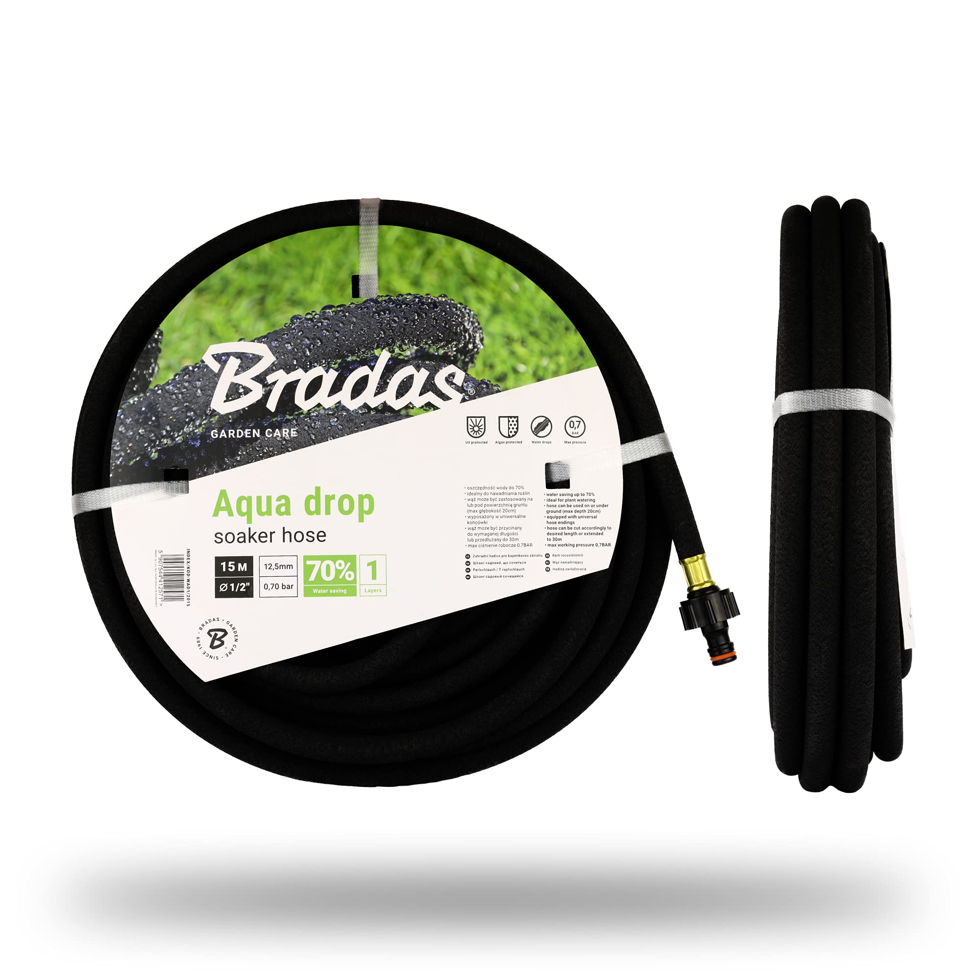 Leaky Garden Irrigation System - soaker hose - water-saving porous pipe. Soaker Lawn & Garden Watering Hose (7.5m(with connectors))