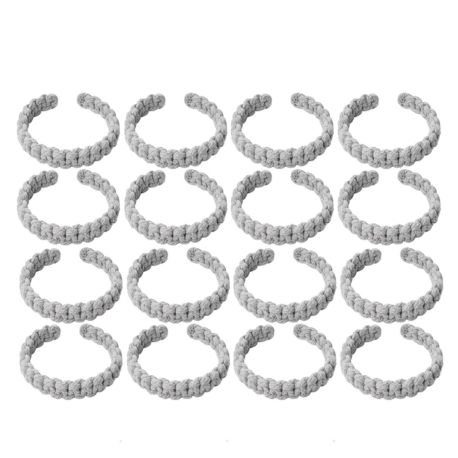 Embrasse pour Rideaux Embrasses de Rideaux en Jute tressé, Corde décorative, tissée, à Suspendre, for la Maison(Grey-16PCS)