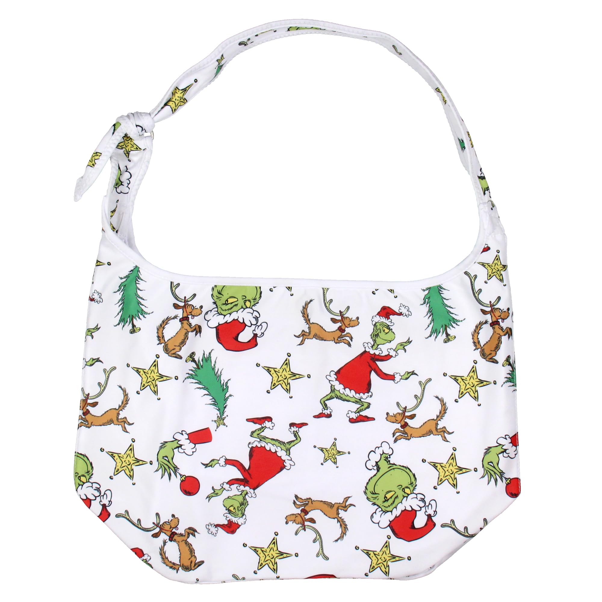 Dr. Seuss GRINCH Allover Festive Max And Grinch Shoulder Crossbody Hobo Bag Adjustable Strap