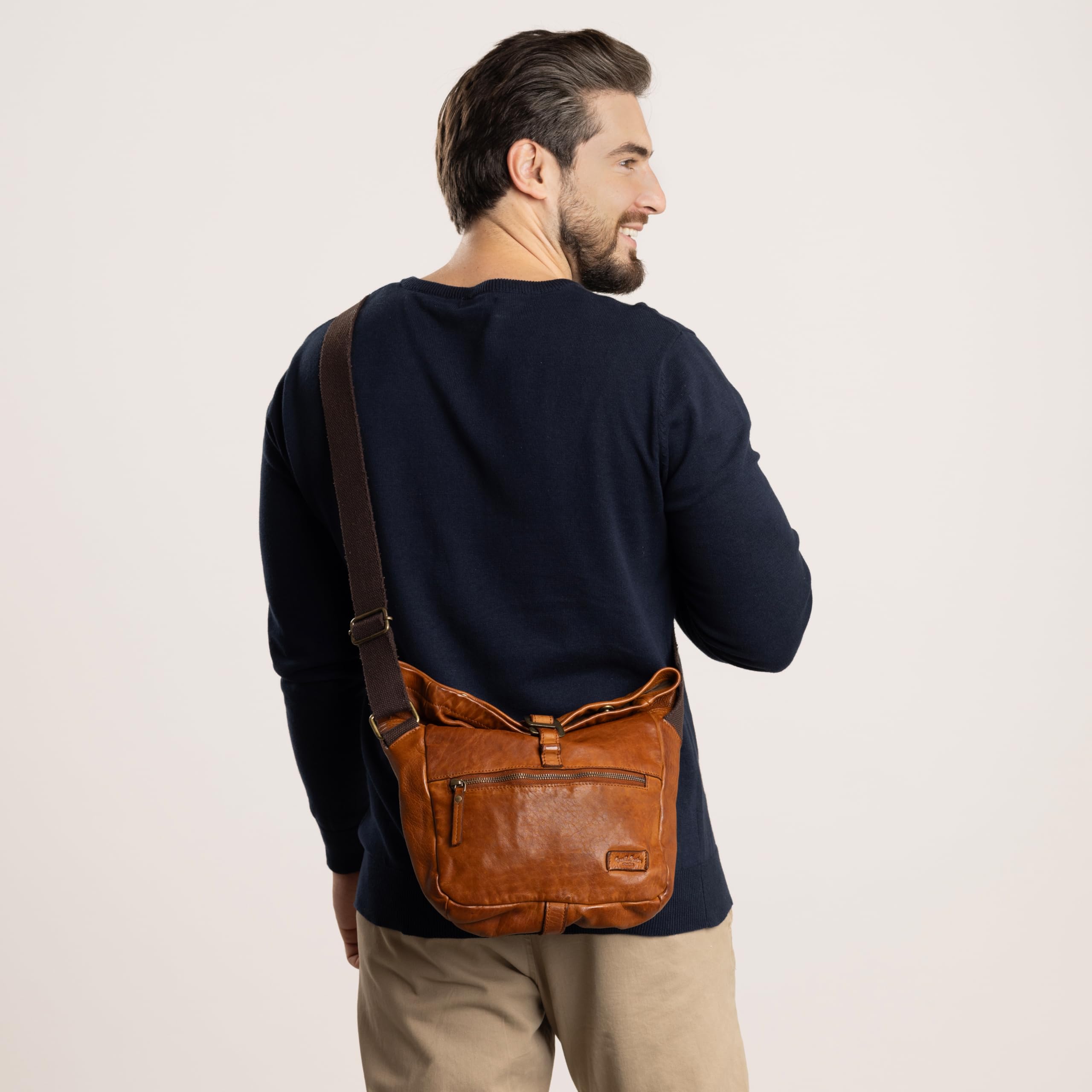 Gusti Umhängetasche Leder - Auna Handtasche Umhängetasche Schultertasche Leder