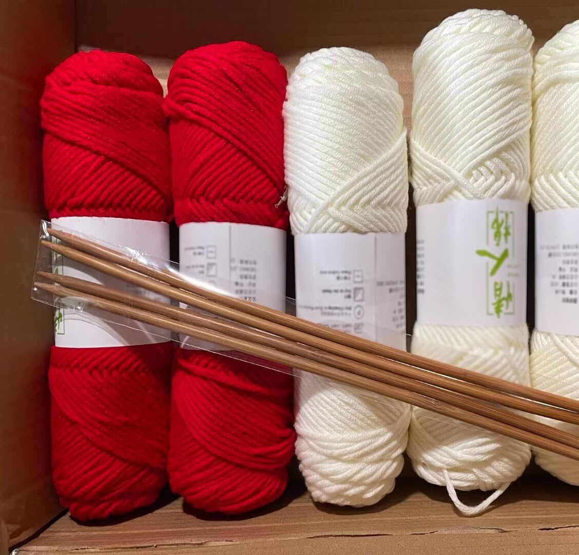 Farbiges Strickgarn, 5er-Pack 100 g Acrylgarn, 8-fädig, 3 mm, for Tufting Gun, Punch Needle und Häkeln, mehrfarbig(Color 16)