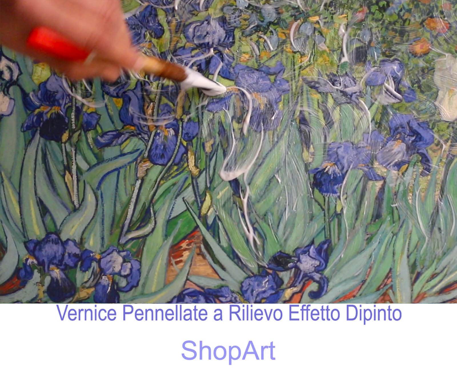 ShopArt - Quadro Vernice Effetto Pennellate – Claude Monet, Pathway in Monet's Garden - Stampa Fine Art su tela Canvas Alta Definizione Pronto da Appendere (cm 100 x 100)