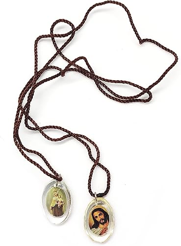 Escapulario de cristal acrílico hecho a mano del Sagrado Corazón de Jesús, Sagrada Virgen del Carmen, Sagrada Virgen de Guadalupe y San Miguel