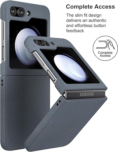 Miniatura 6 de Eastcoo Funda delgada para Galaxy Z Flip 5, parte trasera de policarbonato duro, sensación esmerilada, soporte de carga inalámbrica, ligera, a