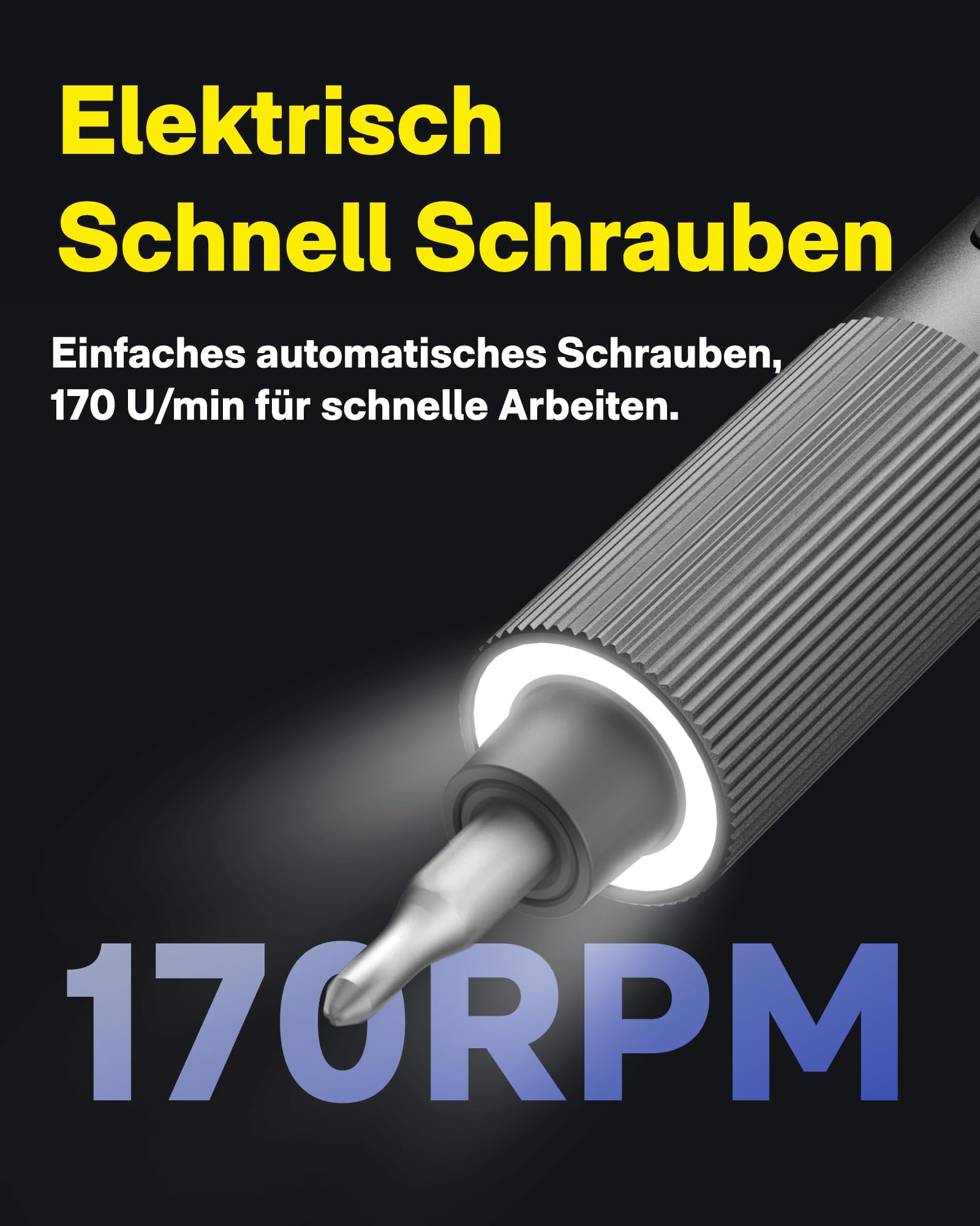 HOTO Feinmechaniker Akkuschrauber Set, Mini Elektrischer Schraubenzieher | Elektro Präzisions Schraubendreher für Brillen, Uhr, Handy, PC, Ideal für Reparatur, S2-Stahl, 25 Bits ADV