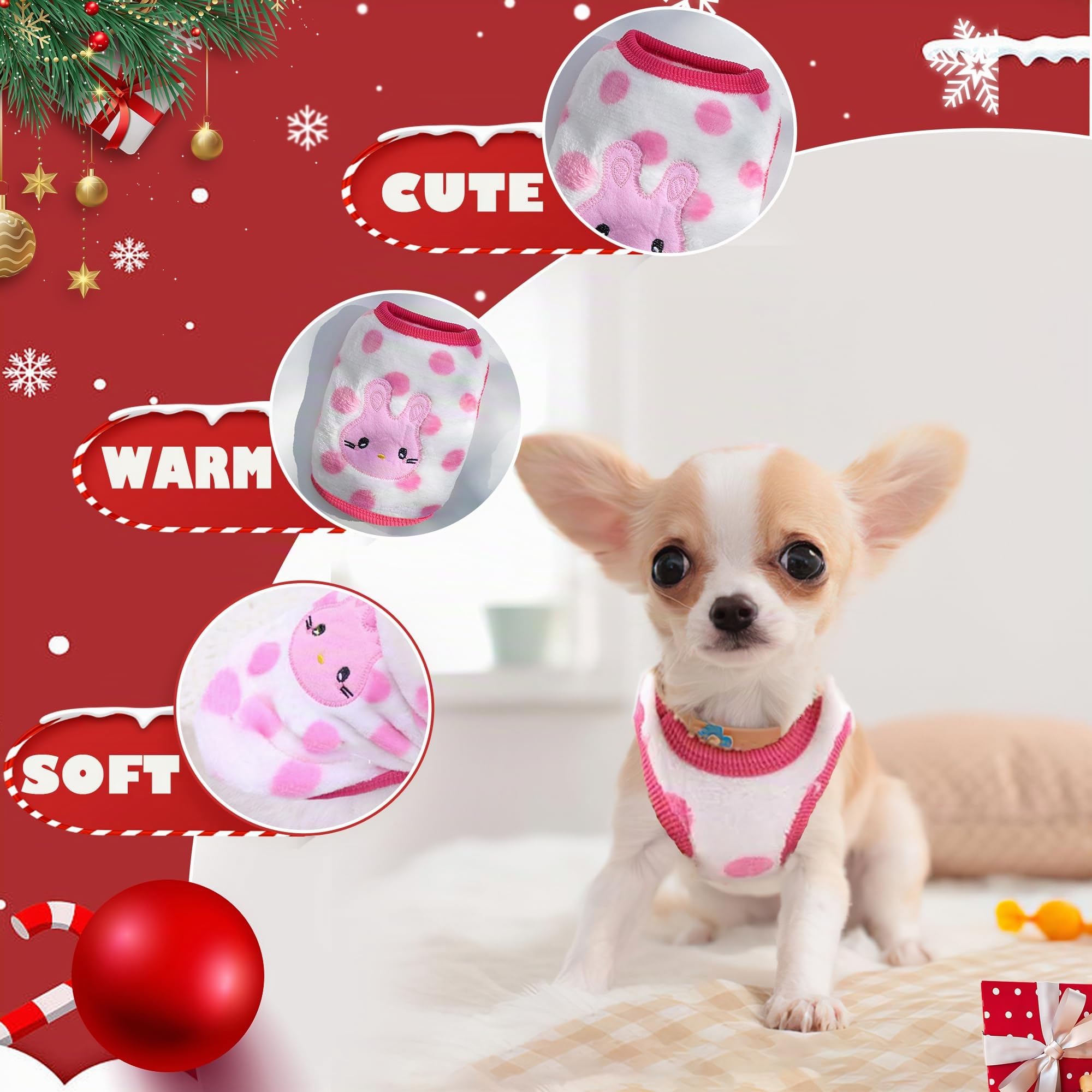 2 Sudaderas de Forro Polar para Perro, Talla XXS, Chihuahua, para Invierno, Talla XS, Perro Salchicha