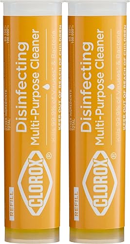 Clorox Desinfección multiusos, esenciales para el hogar, repuestos de limpieza para el sistema de limpieza multiusos Clorox, 2 unidades