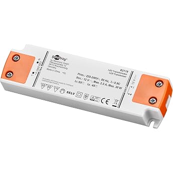 Goobay LED transformer 12 V DC / 30 W dimmable 12 V DC for LEDs up to 30 W total load
