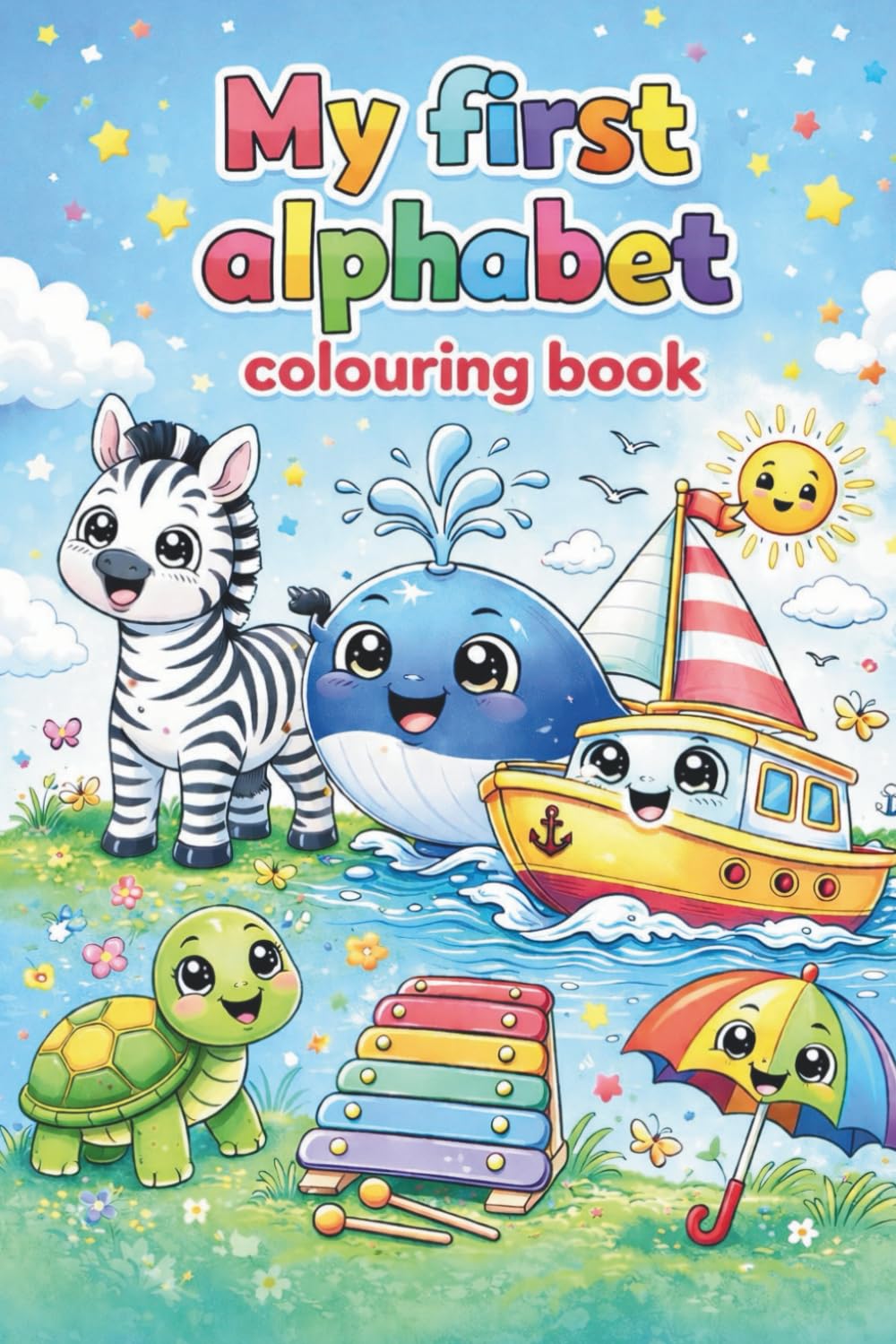 My first alphabet: colouring book