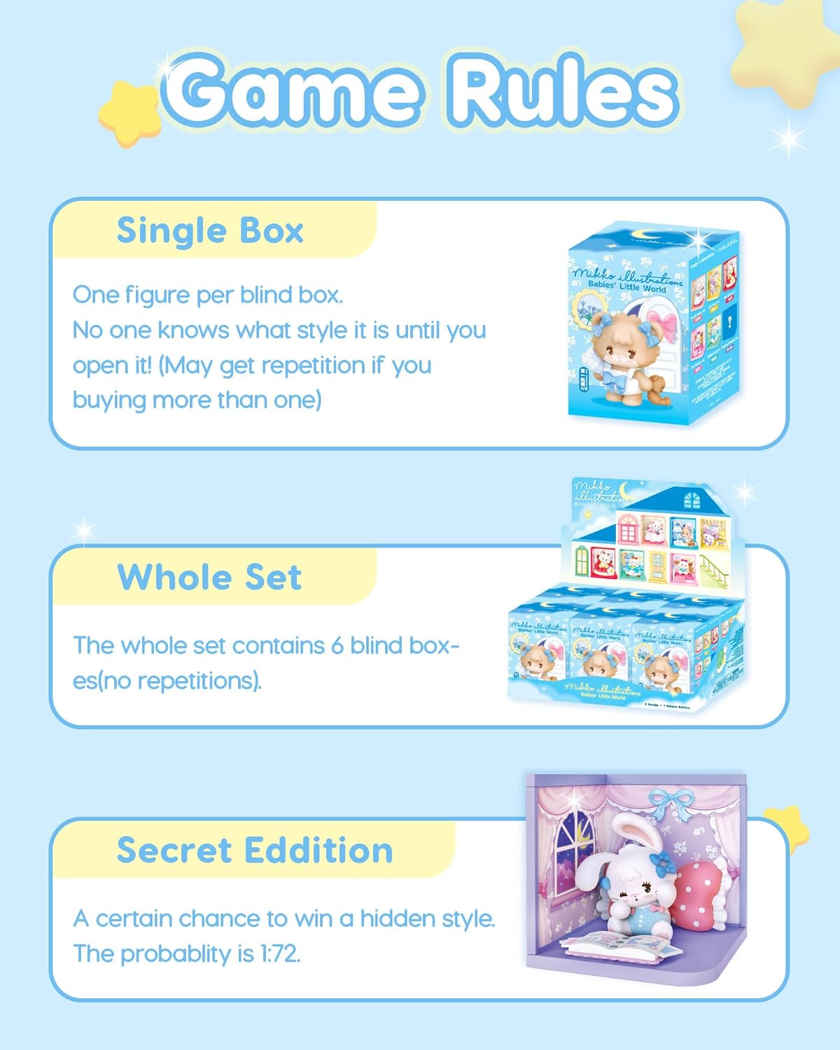 ROBOTIME Babies’ Little World Blind Box 1PC Surprise Kawaii Doll Action Figure Collectible Cute Desk Decor Random Art Toys Creative Gifts