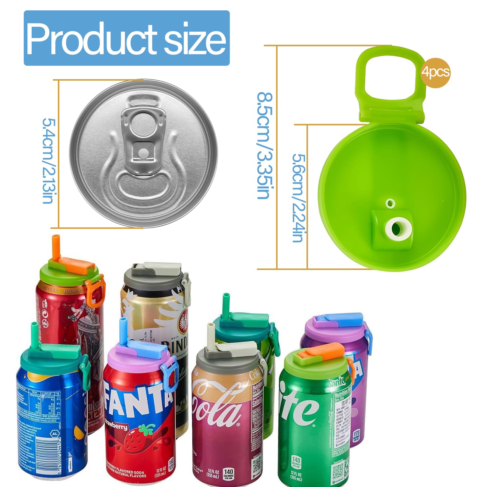 Couverture Canette Bière Lot De 6 Couvercles De Canettes En Silicone - Anti-Poussière Réutilisables - Pour Bière, Soda Et Boissons Gazeuses Couvercle Canette Soda