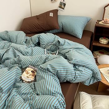 Amazon.co.jp: FILWY 布団カバー セットセミダブル ストライプ