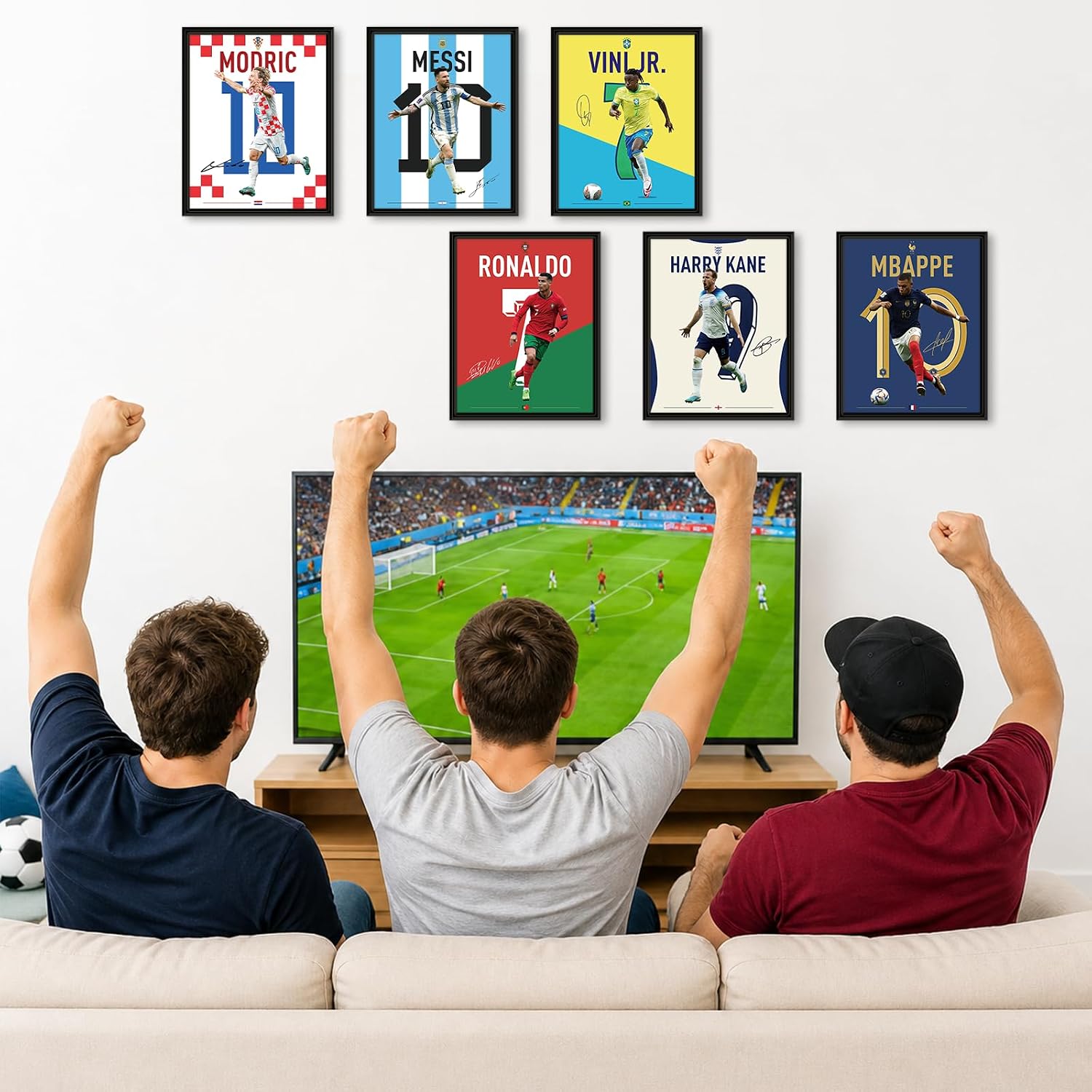 12 PCS World Cup 2026 Soccer Superstar Poster 14"x11", World Cup 2026 Merchandise, Soccer Decor For Boys Bedroom,Messi,Ronaldo, Mbappe,Haaland And Pulisic Poster,Gifts for Soccer Fans,Unframed