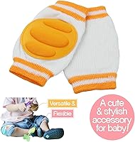 Vista 3 de 3 pares de rodilleras para gatear Protector de seguridad ajustable transpirable impermeable, rodilleras elásticas para bebés, niños pequeños