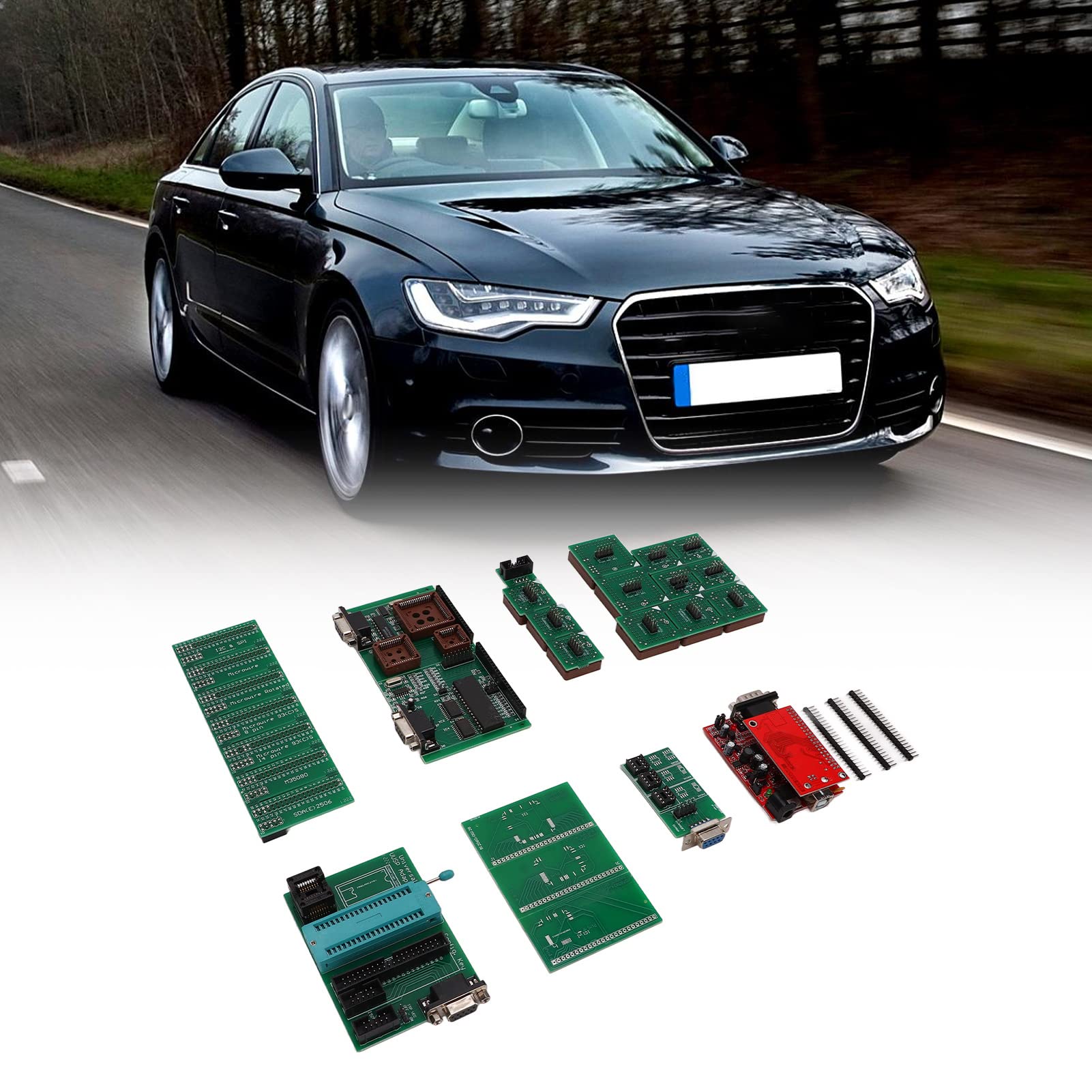 Tbest Pełny Zestaw Programatora UPA USB Narzędzie Programistyczne ECU V1.3 z Pełnym Adapterem A Adapter B 40-pinowe Gniazdo ZIF 16-pinowe SOIC ZIF do Odczytu Kodów Diagnostycznych