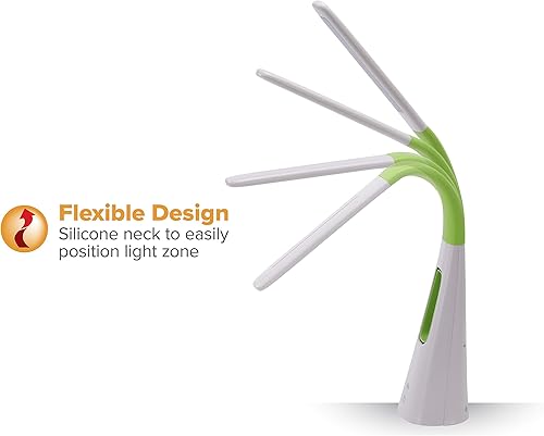 Miniatura 4 de VLED1603LM - Lámpara de escritorio con ventilador sin aspas, regulable, cuello ajustable, color verde lima